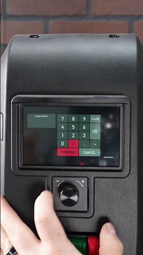 Setting up the JET Smart Drill Press to dial in a precise depth before making the cut.