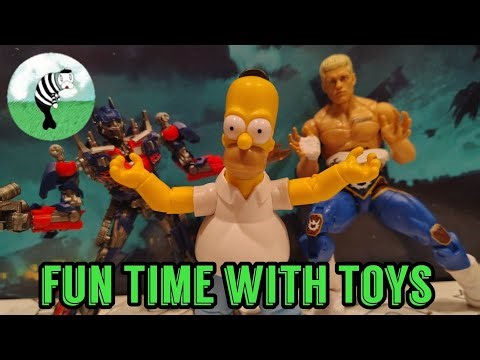Fun Time with Toys (Stop Motion with The Simpsons, WWE, Transformers, and More)