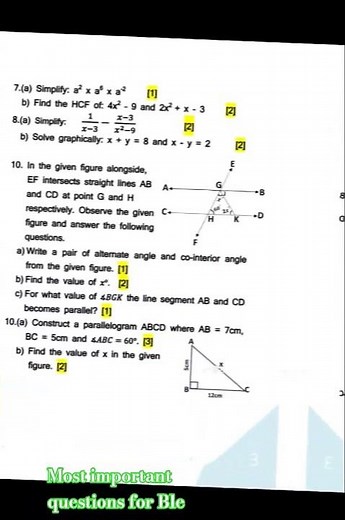 BLE Model Question 2082 |Class 8 Mathematics| Full Question paper Explained 🔥📘#BLE2082