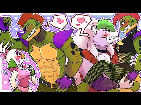 Monty & Roxy’s Lovers Wall Press (FNAF security breach animation)