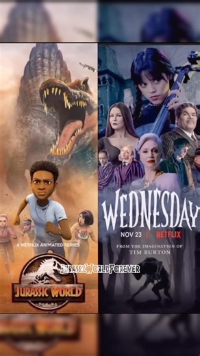 Jurassic World Camp Cretaceous x Wednesday #shorts #jurassicworld #campcretaceous