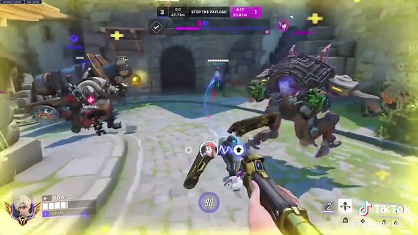D.Va's Unstoppable Chase in Overwatch Match