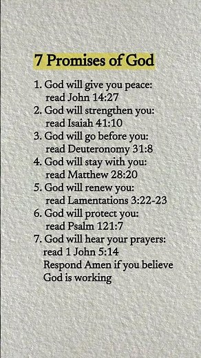 7 Promises of God for Your Life Today🙏 Bible Verses That Will Strengthen Your Faith #jesus