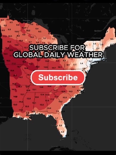 Eastern US: Warm Surge (7-Day Forecast) #usa #temperature #anomaly #weather #map