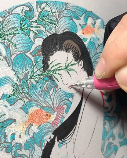 イラストメイキング「金魚」