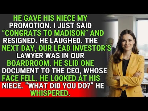 He Gave My Promotion to His Niece. I Unleashed the Investor Clause. | Corporate Justice