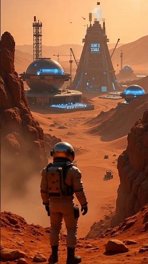 Astronauts Colony On Mars 🌙 #universe