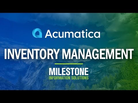 Acumatica Inventory Management Overview