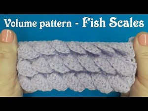3d Crochet Stitches - Fish Scales 🐟 Pattern for the crochet baby blanket 💝