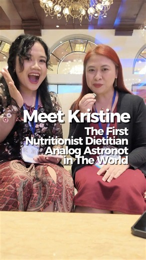 Meet Kristine (ig: @tintinatienza) the first nutritionist, dietitian, analog astronaut in the world! 🥗👩‍🚀🚀🇵🇭 I had the chance to interview Kristine at ACD (Asian Congress of Dietetics) Manila 2026. I was lucky enough to attend ACD with AsDI (Indonesian Dietitian Association) and that’s where I got to meet her and hear more about her incredible journey as Space Nutritionist. And honestly, my “wow” face says it all 😂 So excited to share this conversation with you! Want to know more about Kr