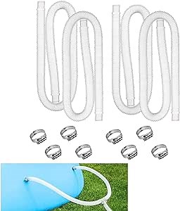 Swimming Pool Replacement Hose, Pool Filter Replacement Hose for Above Ground Pools, 59â€ Long 1.25" Diameter Hose Compatible with Intex Filter Pump 330 GPH 530 GPH, and 1000 GPH (4PCS)