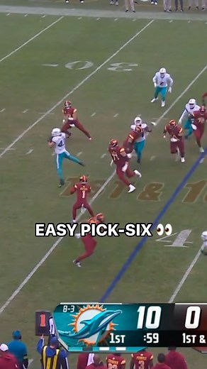 Dolphins pick-six! (Via: NFL, FOX) | Sunday Night Football on NBC