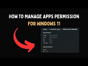 How to Manage Apps Permission for Windows 11