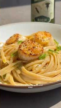 Miso Lemon Butter Pasta with Seared Scallops