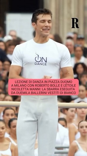 Roberto Bolle on Instagram: "Repost @larepubblica Nessun timore per l’allerta pioggia, il cielo scuro e la temperatura in discesa. È stato un successo come gli scorsi anni il Ballo in Bianco sul sagrato di Piazza del Duomo a Milano, evento clou di On Dance, la grande festa della danza ideata da Roberto Bolle, étoile del Teatro alla Scala dal 2004. Entusiasti i 2000 ballerini vestiti di bianco e provenienti da scuole di danza di tutta Italia per un’ora di lezione pubblica alla sbarra. “I valori d