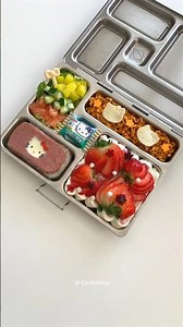 Pack a Hellokitty Bento for My Daughter - day 207 🍱 和我一起做便當#lunchbox #bento #asmrvideo #food