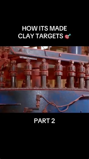 Part 2 – Here’s how clay targets get their final shape and why they shatter so perfectly when hit 🎯 #howitsmade #claytarget #manufacturing #factory #factorytour