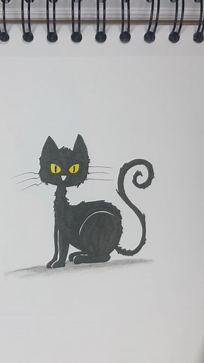 Fais le #dessin #chat #halloween et poste le dans les commentaires ! #activiteenfant Des livres pour apprendre à dessiner en s’amusant sont disponibles sur DessinFacileTutos.com ! | Dessin Facile