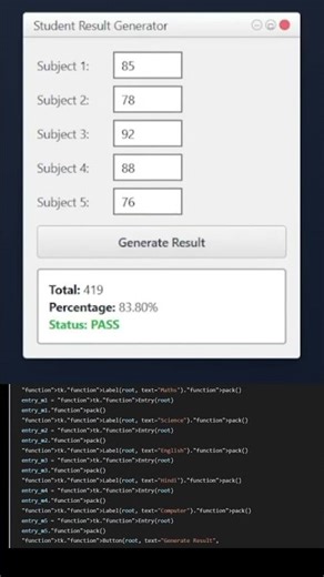 Student Result Generator using Python 😱 | CustomTkinter GUI
