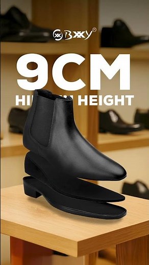 Invisible Heel Lift Chelsea Boots – Men’s 3.5 Inches (9CM) Height Increase Dress Boots