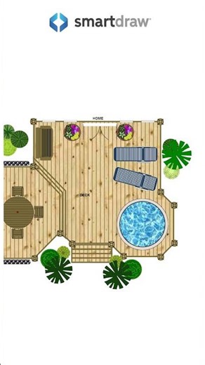 Deck Plan with Hot Tub #deckbuilding #deckdesign #backyarddesign