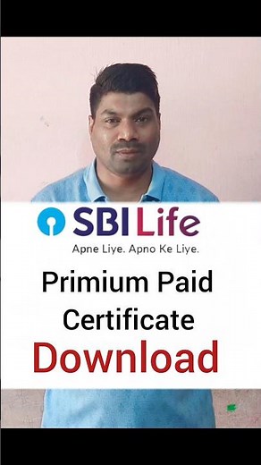 SBI Life Premium Paid Certificate Download | How to Download SBI Life Premium Paid Certificate