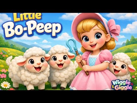 Little Bo-Peep 🐑 | Nursery Rhyme for Kids | Wiggle & Giggle Kids
