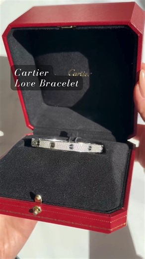Let's talk Cartier! This diamond encrusted LOVE Bracelet is a VIBE... a splash of luxury that makes your heart skip a beat. Recently Purchased: Cartier Love White Gold Diamond Bracelet | CIRCA