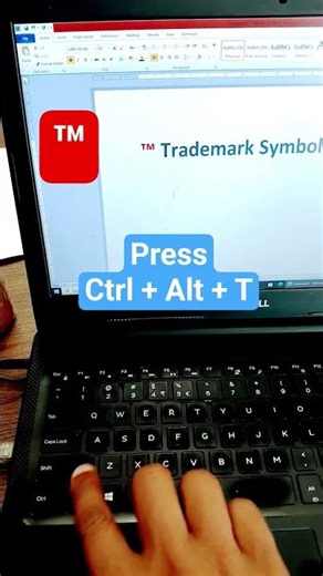 How to Insert ™️ Trademark Symbol in word #shorts #shortcuts #wordtips