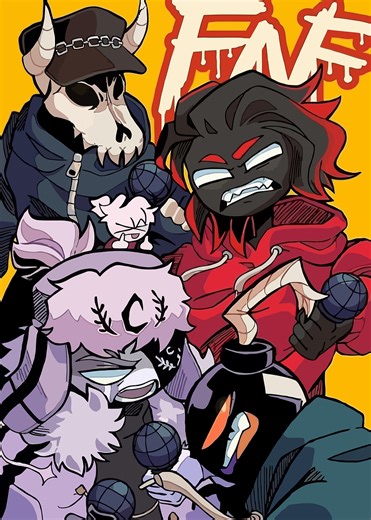 'FNF Characters Group' Poster, picture, metal print, paint by NikiSae | Displate