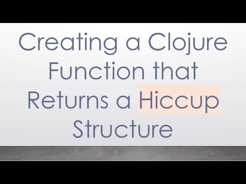 Creating a Clojure Function that Returns a Hiccup Structure