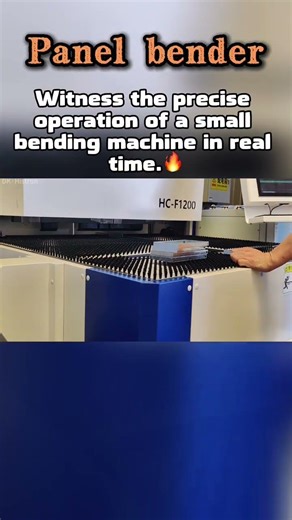 Witness the precise operation of a small bending machine in real time.🔥#bendingmachine#cnc #bender