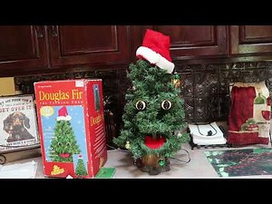 Gemmy Animated 1997 Animated 2ft Douglas Fir The Talking Tree Review!