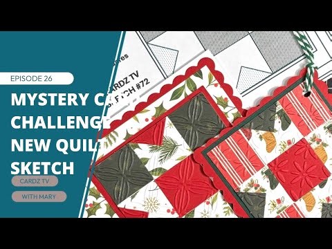 EPISODE 26 WEDNESDAY MYSTERY CARD CHALLENGE | NEW QUILT CARD SKETCH