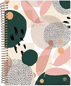 bloom daily planners 2022-2023 (8.5" x 11") Academic Year Day Planner (July 2022 - July 2023) - Weekly/Monthly Dated Agenda Organizer with Tabs - Green Modern Abstract