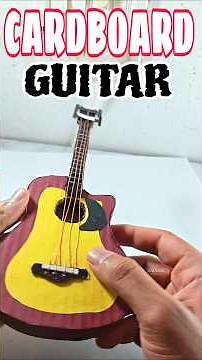How to make Guitar using cardboard | Waste to Best DIY 🎸✨ #HowToMake #CardboardGuitar #DIYCraft