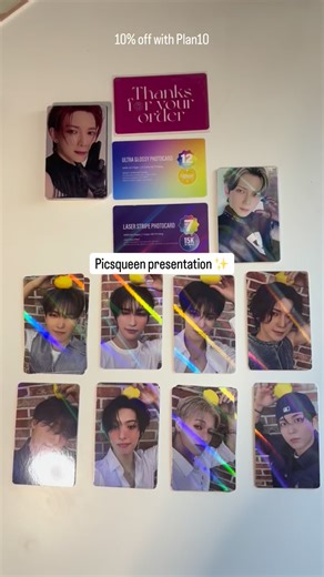 Sam 🪴🌱 on Instagram: "Gurlssss I forgot to post this 😭😭 I wanted to share the differences between all the versions of photocards I received from Picsqueen (which are awesome like always) Some of you already ordered and send me a feedback which I appreciate a lottttt (I’m a huge fan of fanmades fr 😭) Don’t forget my 10% discount code : Plan10 💃 Tysm again @picsqueen_official for the perfect products 🤍"