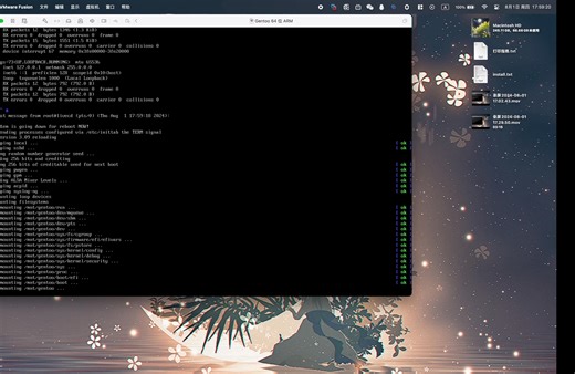 Gentoo安装速通（23分8秒）：未跳过cpuid2cpuflags、@world、本地化、内核、引导等关键步骤