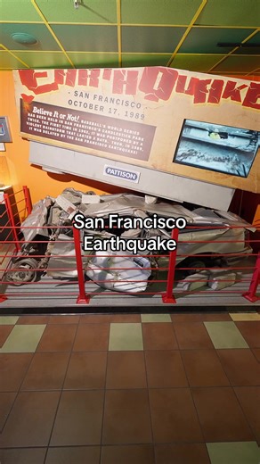 This car protected a man from an earthquake! After the devastating 1989 Loma Prieta earthquake, rescuers searching a collapsed section of Interstate 880 believed there were no survivors left. Then, nearly four days later, they spotted a hand move in the wreckage. Inside this crushed compact car was Buck Helm, who had been trapped for about 89 hours. Believe It or Not!, he was still alive. He became a symbol of hope in the Bay Area after such a massive disaster. You can see this miraculous car fo