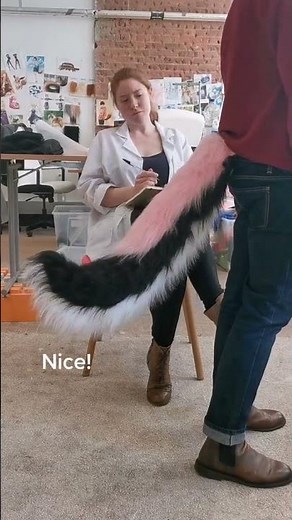 How do we test our tails at the Tail Company 🤔 #fursuit #cosplay #halloween