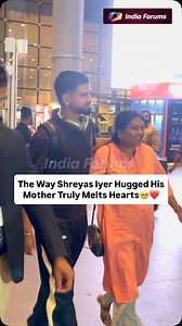 4.7K reactions · 32 shares | The way Shreyas Iyer hugged his mother reflects nothing but love and respect Such moments always hit different . . . #ShreyasIyer #HeartwarmingMoment #MotherSonBond #AirportSpotting #CelebrityMoments #EmotionalConnect #IndiaForums | India Forums | Facebook