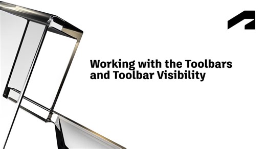 Working with the Toolbars and Toolbar Visibility | Autodesk