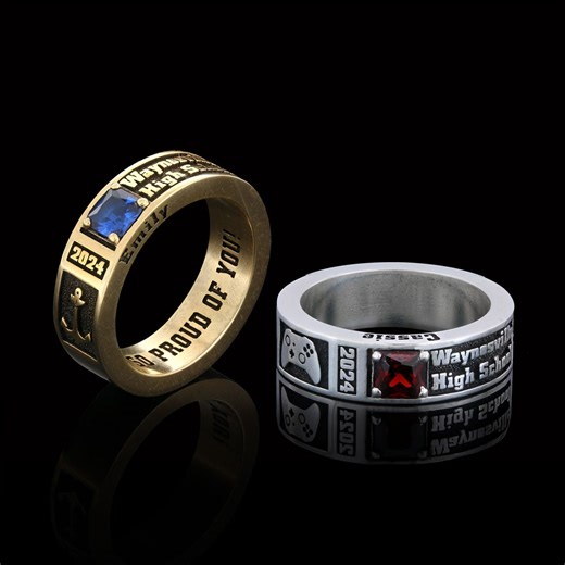 Personalized Class Ring, Custom Championship Ring, Design Your Own School Ring, Graduation Rings, High School Ring, College Class Rings - Etsy