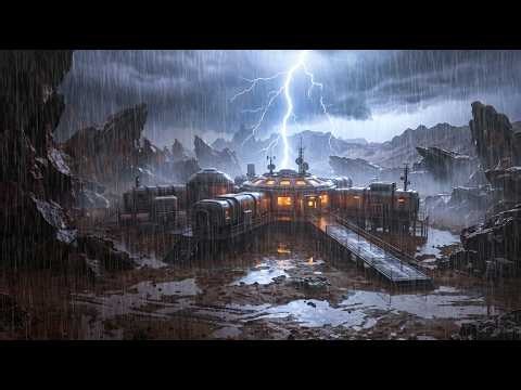 Thunderstorm on an Alien Planet | Heavy Rain & Lightning at the Outpost | Deep Sleep Ambience