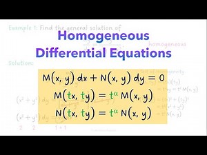 DIFFERENTIAL EQUATIONS | First-Order Homogeneous Equations