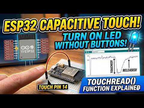 ESP32 Capacitive Touch Sensor Tutorial | No Physical Buttons Needed!