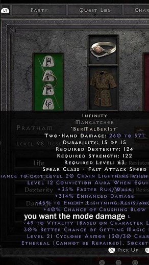 What is the BEST BASE for INFINITY on the Merc? Diablo 2 Resurrected