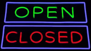 Open Closed Neon Sign - 2 In 1 Switch From Open To Closed