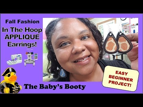 Beginner Embroidery Projects: EASY In The Hoop Applique Earrings!