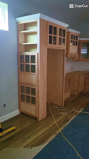 ✨ Kitchen glow-up in progress! ✨Custom Shaker style cabinetry by Omega Woodworks LLC